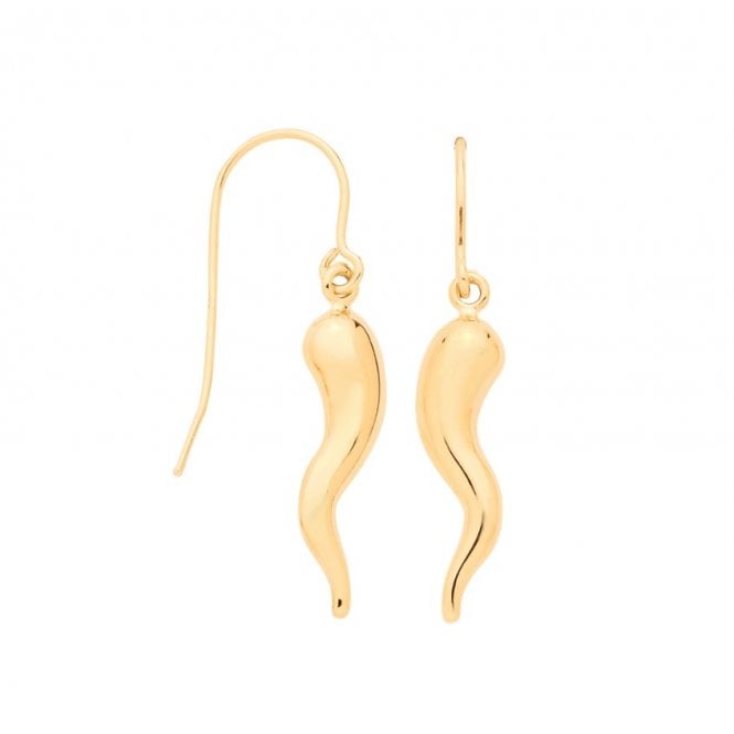 Eternity 9ct Yellow Gold Horn of Life Drop Earrings