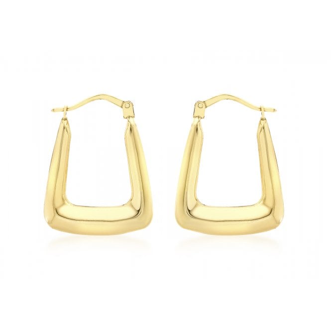 Eternity 9ct Yellow Gold Medium Handbag Creole Earrings