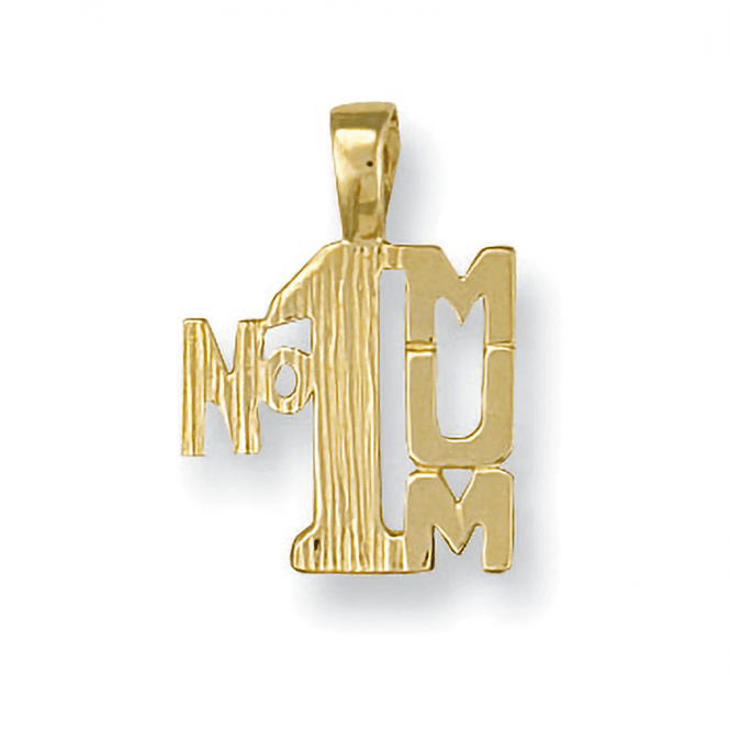 Eternity 9ct Yellow Gold No.1 Mum Pendant & 16