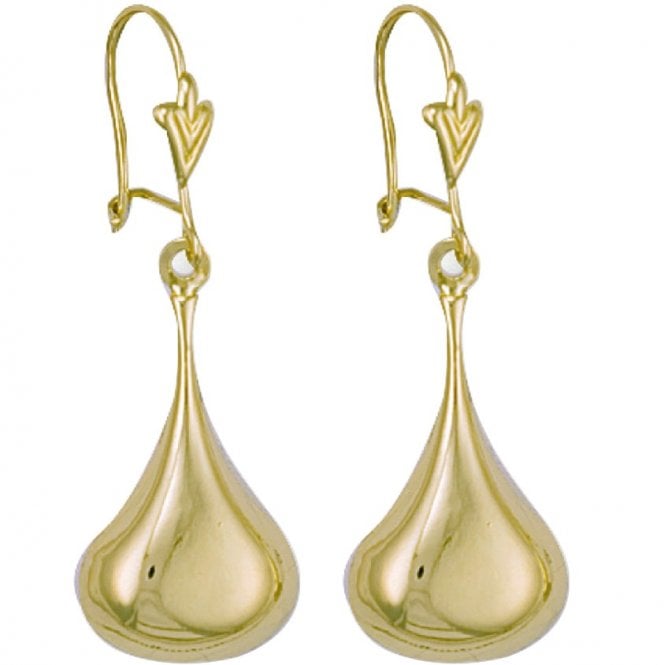 Eternity 9ct Yellow Gold Polished Pear Drop Earrings