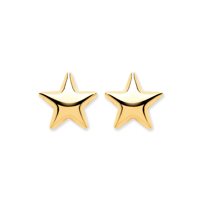 Eternity 9ct Yellow Gold Star Stud Earrings