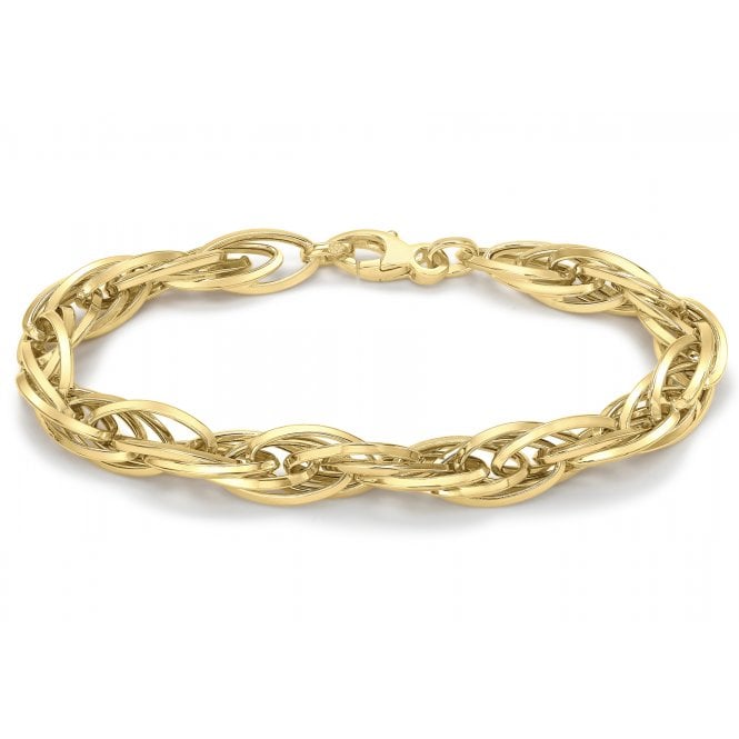 Eternity Ladies 9ct Gold Chunky Fancy Hollow Prince of Wales Bracelet