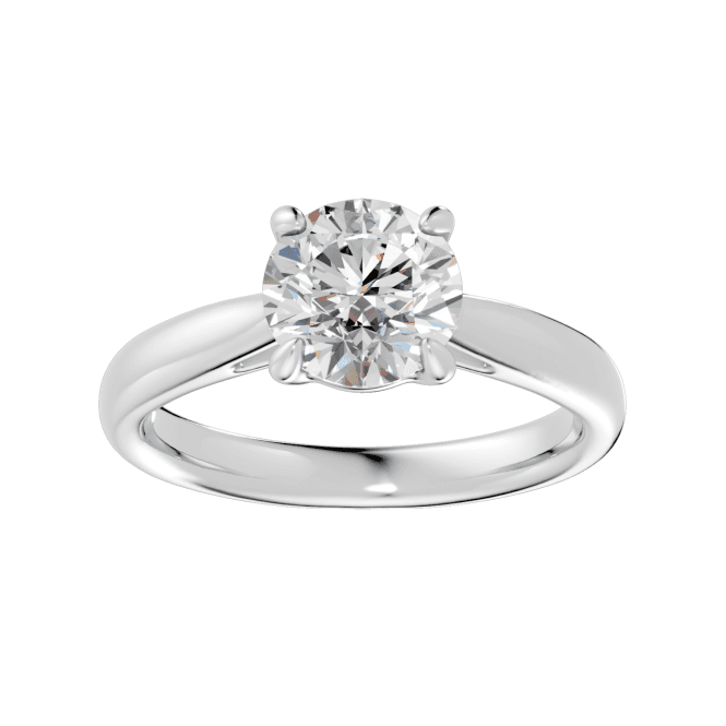 Eternity Platinum 4 Claw Round Solitaire Lab Diamond Ring 1.06 Carats