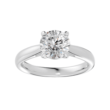 Platinum 4 Claw Round Solitaire Lab Diamond Ring 1.06 Carats