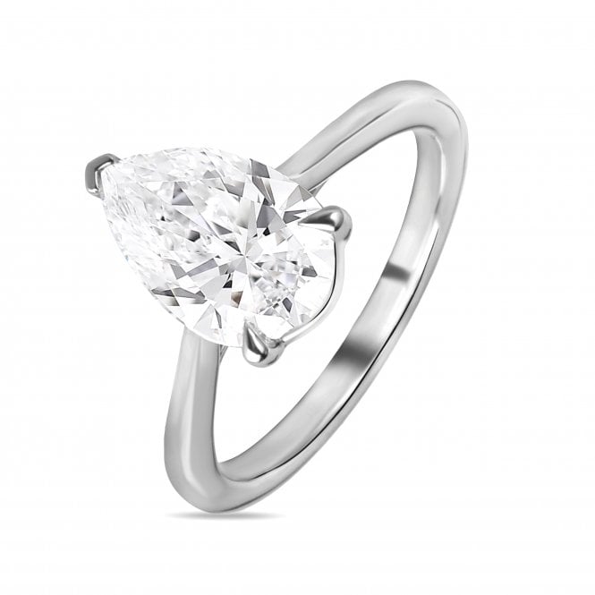 Eternity Platinum Pear Cut Solitaire Lab Diamond Ring
2.05 Carats