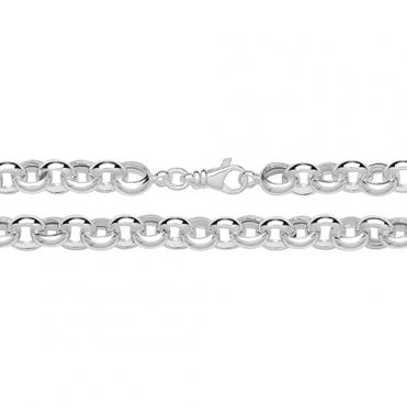 Silver 20" Hollow Belcher Chain