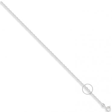 Silver 22" Diamond Cut Oval Belcher Chain