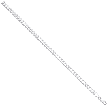 Silver 24" Solid Curb Chain