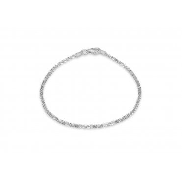 Silver 7" Fancy Sparkle Bracelet