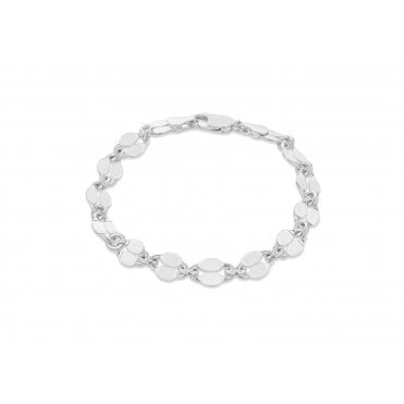 Silver Double Row Mirror Bracelet