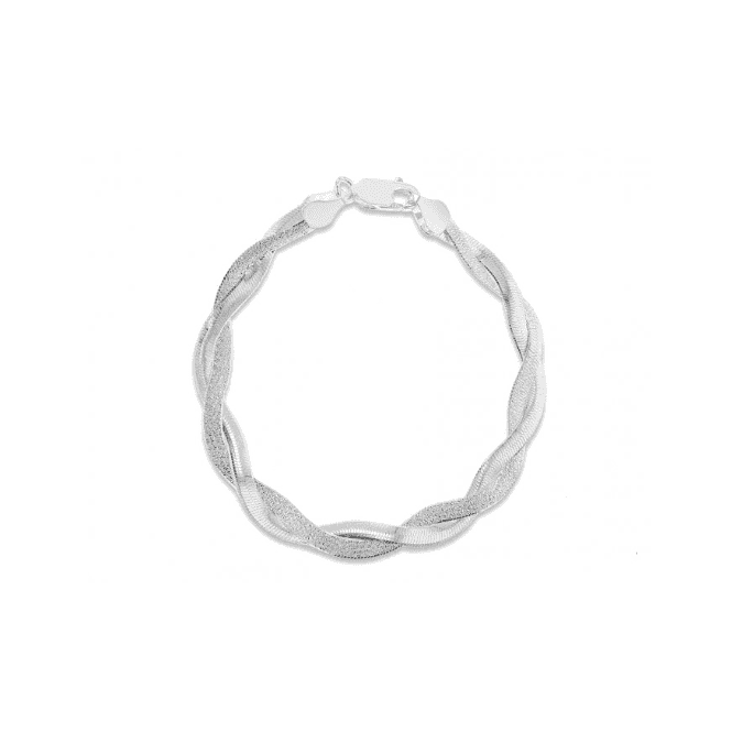 Eternity Silver Fancy Plaited Bracelet