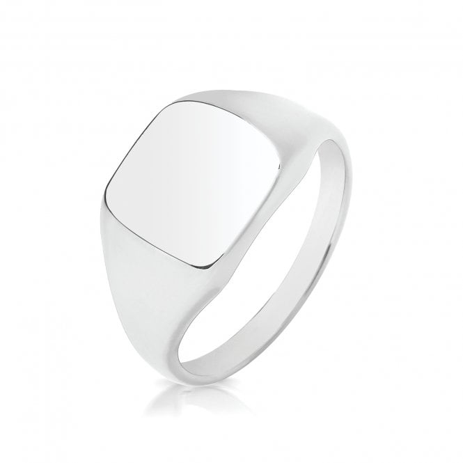 Eternity Silver Mens Cushion Signet Ring O