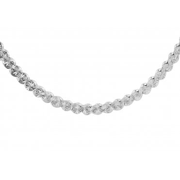 Sterling Silver 17.5" Fancy Flat S Link Chain