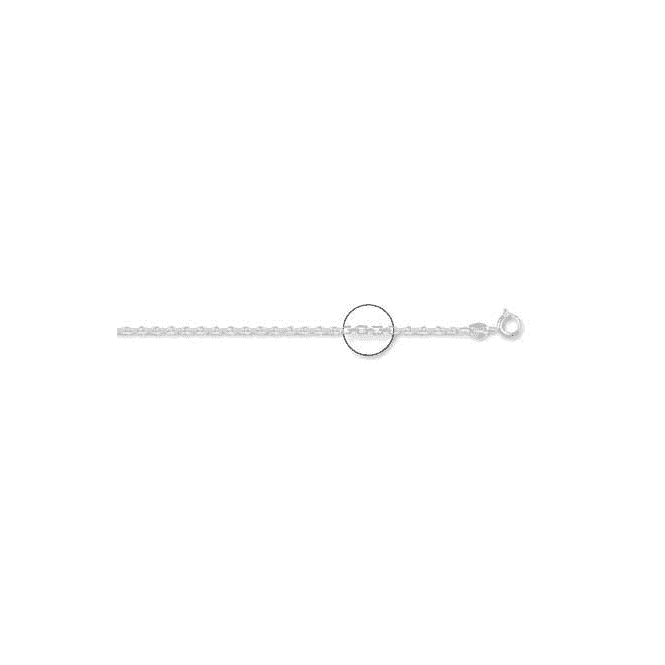 Eternity Sterling Silver 18'' Diamond Cut Belcher Chain