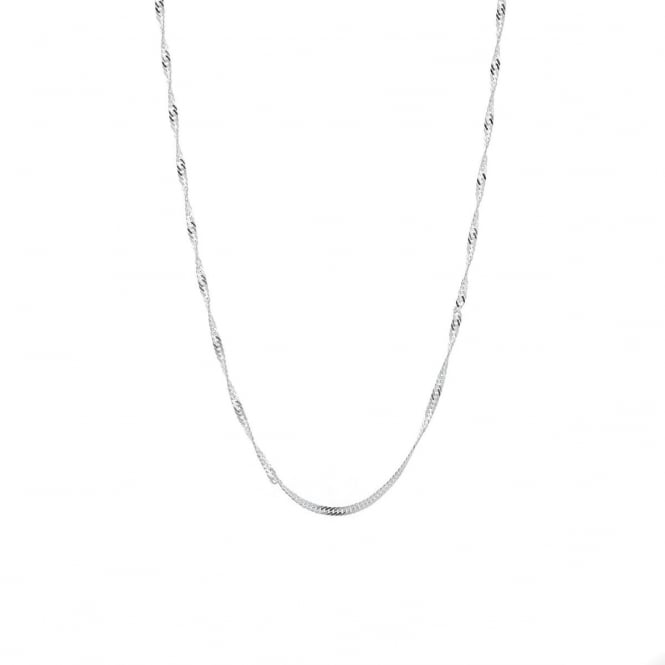 Eternity Sterling Silver 18'' Singapore Chain