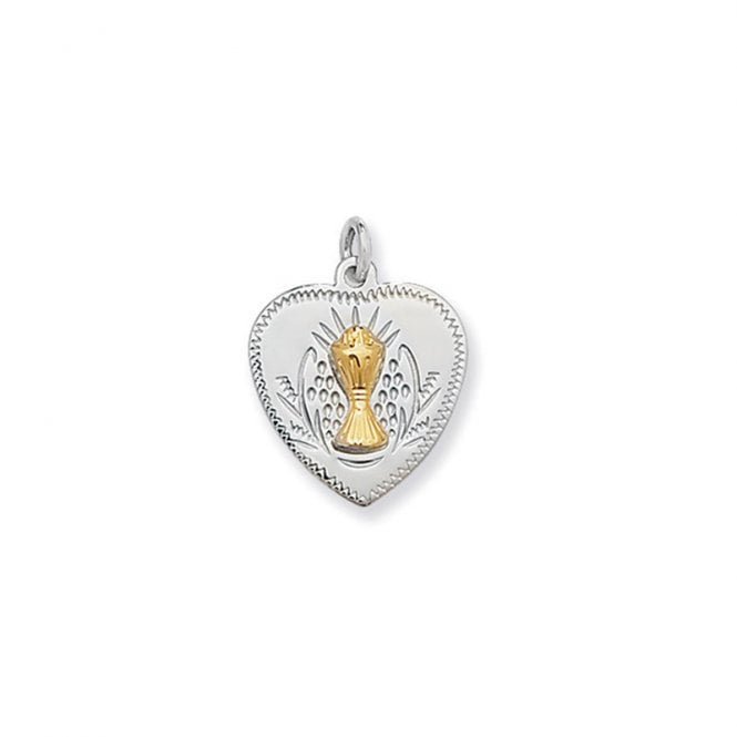 Eternity Sterling Silver 2-Colour Communion Cup Pendant & Chain