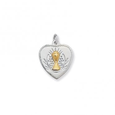 Sterling Silver 2-Colour Communion Cup Pendant & Chain