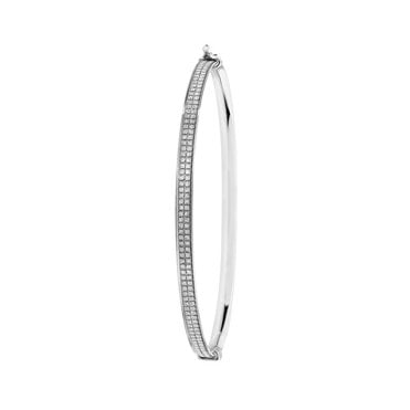 Sterling Silver 2 Row Moondust Bangle