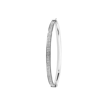 Sterling Silver 2 Row Moondust Kids Bangle