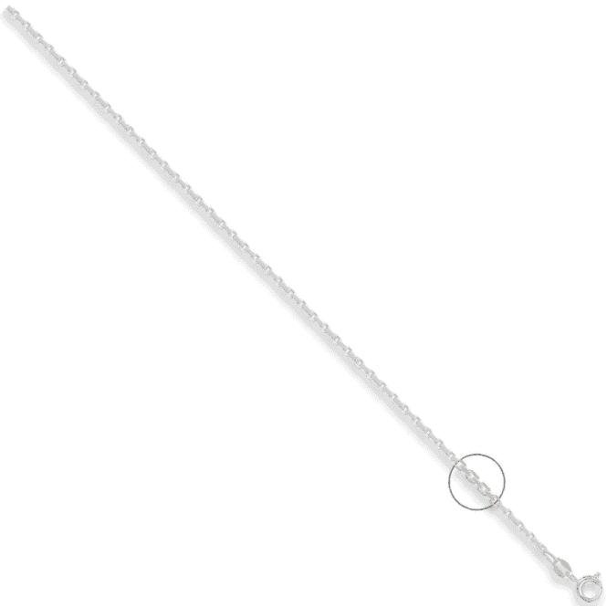 Eternity Sterling Silver 20'' Diamond Cut Belcher Chain