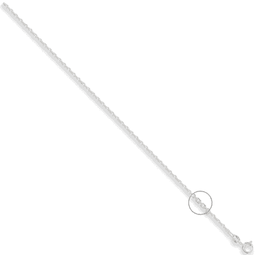 Sterling Silver 20'' Diamond Cut Belcher Chain