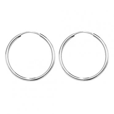 Sterling Silver 20mm Sleeper Hoop Earrings