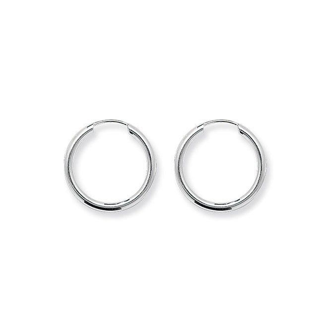 Eternity Sterling Silver 20mm Sleeper Hoop Earrings