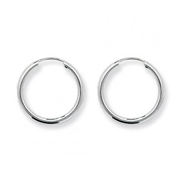 Sterling Silver 20mm Sleeper Hoop Earrings