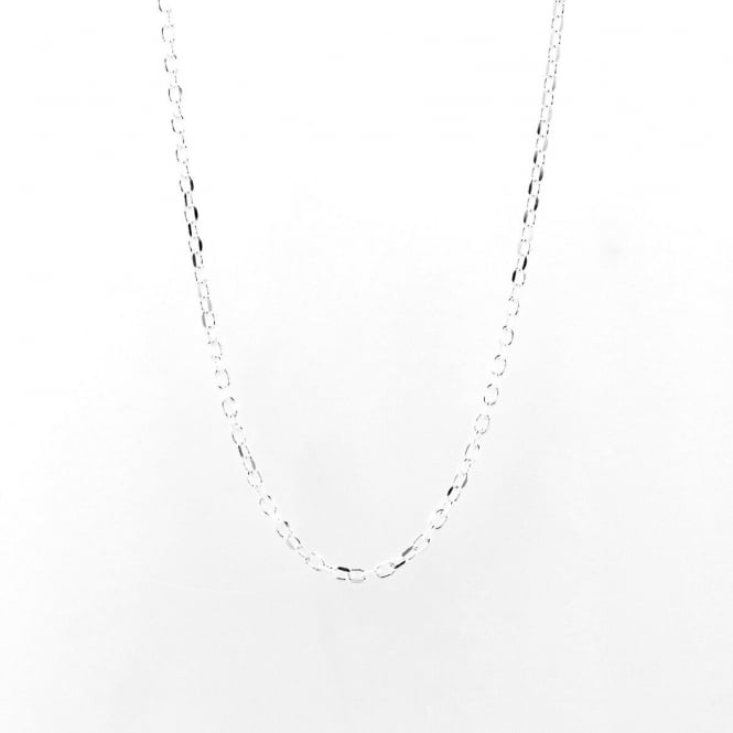 Eternity Sterling Silver 22'' Diamond Cut Belcher Chain