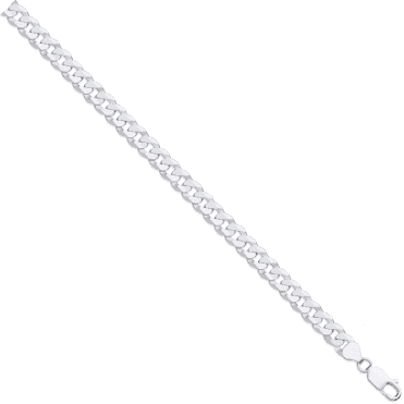 Sterling Silver 22" Flat Open Curb Chain