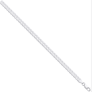 Sterling Silver 22" Solid Curb Chain