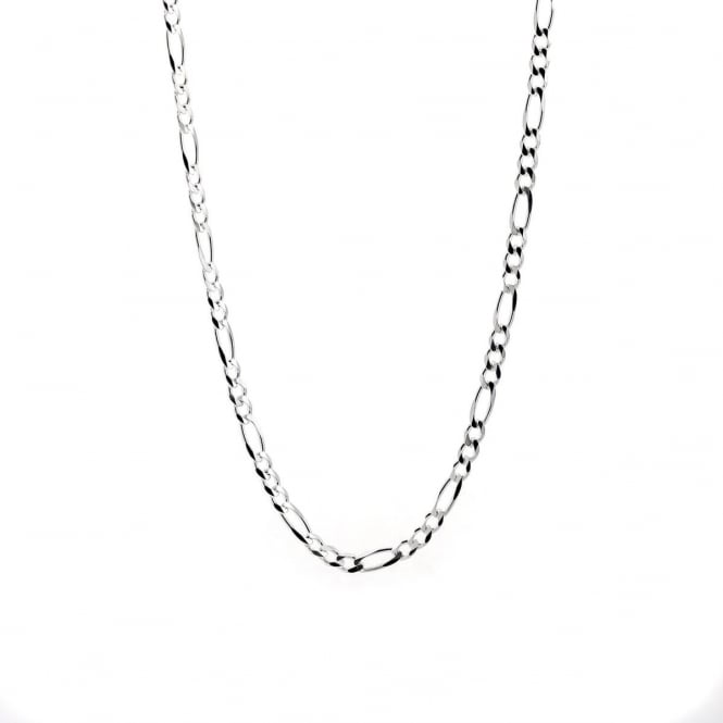 Eternity Sterling Silver 24'' Figaro Chain