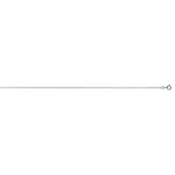 Eternity Sterling Silver 28'' Diamond Cut Belcher Chain