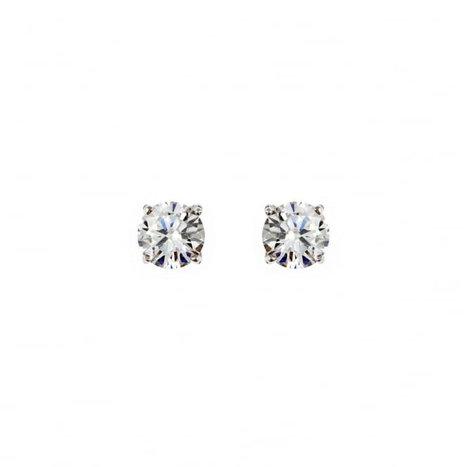 Eternity Sterling Silver 6mm Cubic Zirconia Stud Earrings