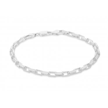 Sterling Silver 8" Heavy Paperlink Bracelet