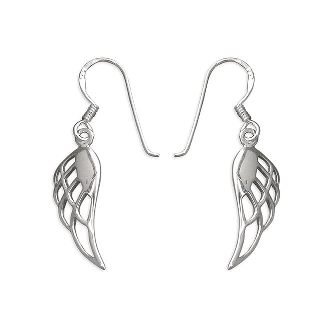 Eternity Sterling Silver Angel Wing Drop Earrings