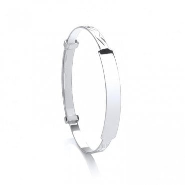 Sterling Silver Baby/Kids Engraved ID Bangle