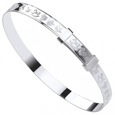 Sterling Silver Baby/Kids Expanding Rocking Horse Bangle
