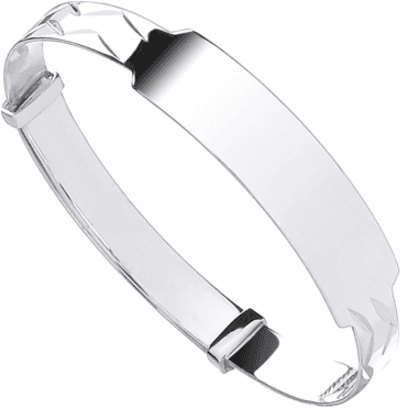 Sterling Silver Broad Identity Baby Bangle