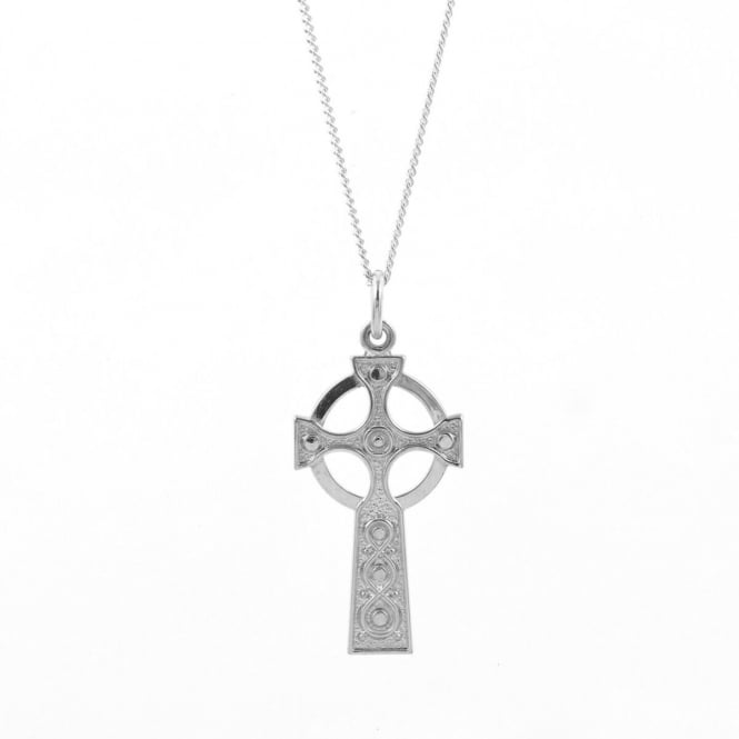 Eternity Sterling Silver Celtic Cross Pendant and 18'' Chain