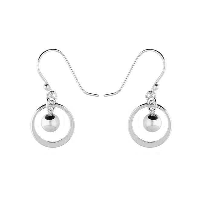 Eternity Sterling Silver Circle and Ball Drops
