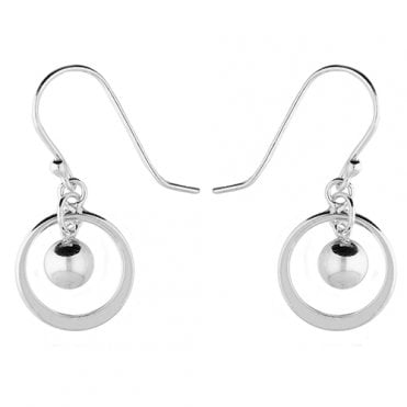 Sterling Silver Circle and Ball Drops
