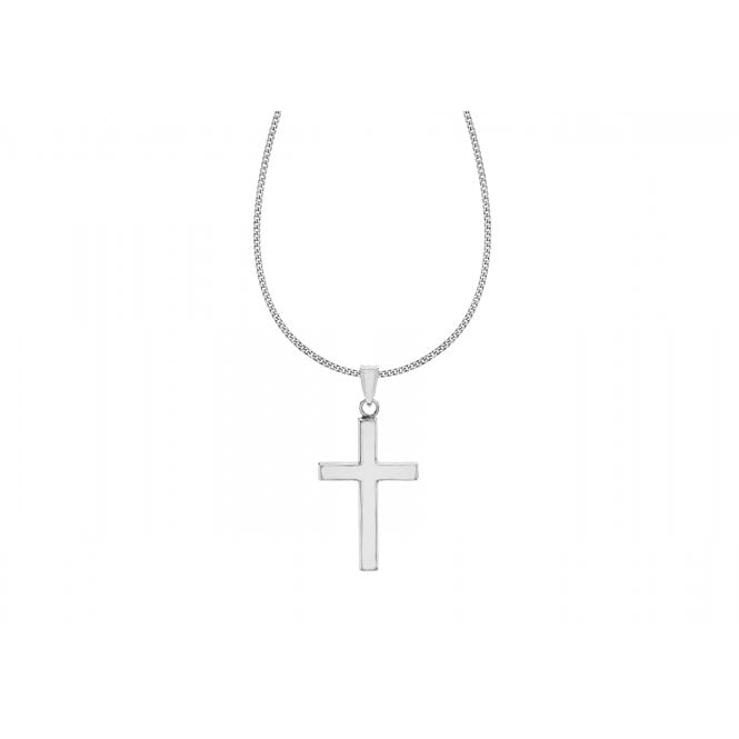 Eternity Sterling Silver Cross Pendant and Chain