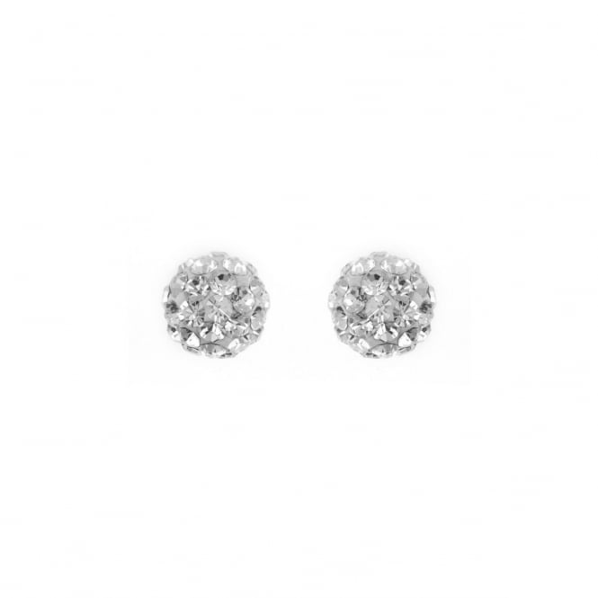 Eternity Sterling Silver Crystal Ball Stud Earrings