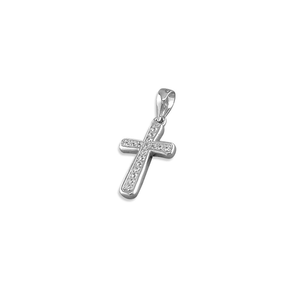925 Sterling Silver Cross Pendant – 58mm Cubic Zirconia – Religious Jewelry Gift Boxed