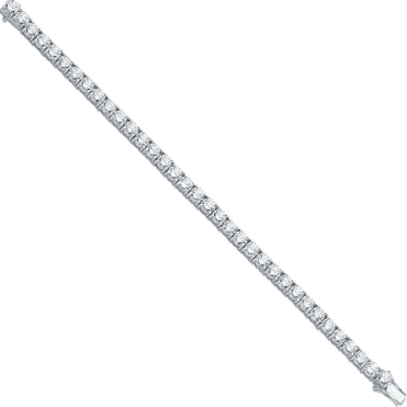 Sterling Silver Cubic Zirconia Large Tennnis Bracelet