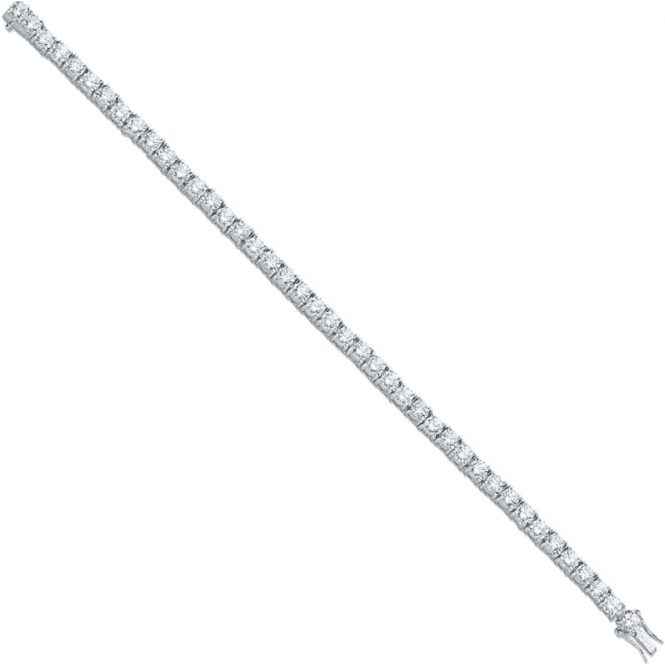Eternity Sterling Silver Cubic Zirconia Medium Tennis Bracelet