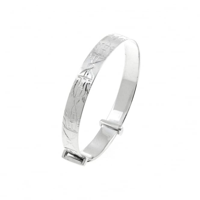 Eternity Sterling Silver Engraved Expanding Baby/Kids Bangle