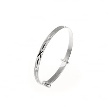 Sterling Silver Expanding Baby/Kids Bangle