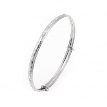 Sterling Silver Expanding Kids Bangle